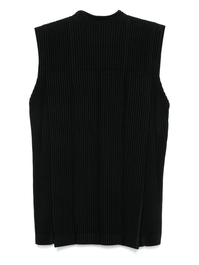 ISSEY MIYAKE plissé gilet outlook