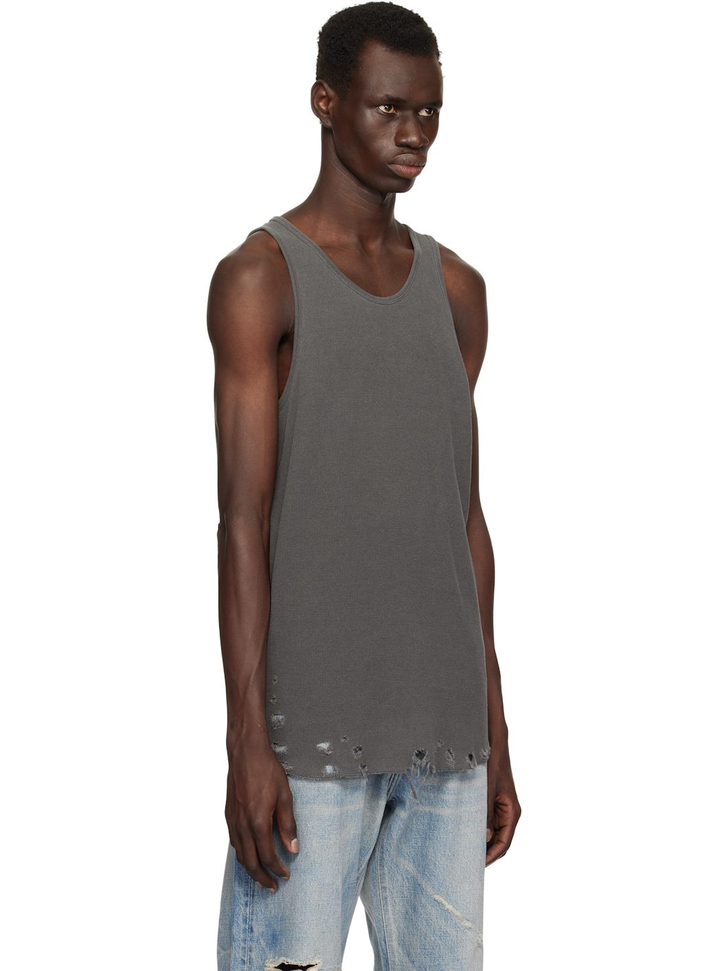 Gray Folsom Thermal Tank Top - 2