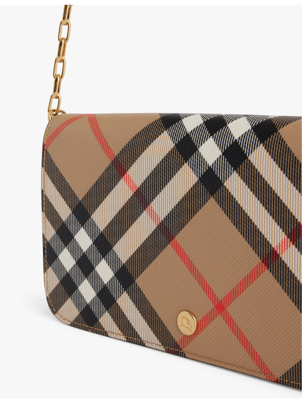 Check fold-over coated-canvas wallet-on-chain - 2
