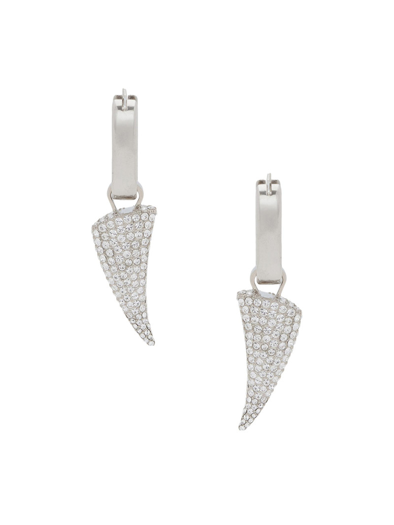 Women's Silvertone & Crystal Tiger Claw Drop Earrings - Silver Grey 1