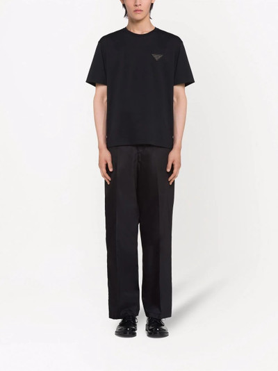 Prada studded-logo crew-neck short-sleeve T-shirt outlook