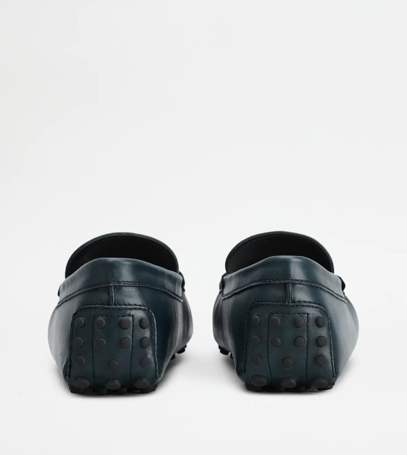 Tod's GOMMINO DRIVING SHOES IN LEATHER - BLUE outlook
