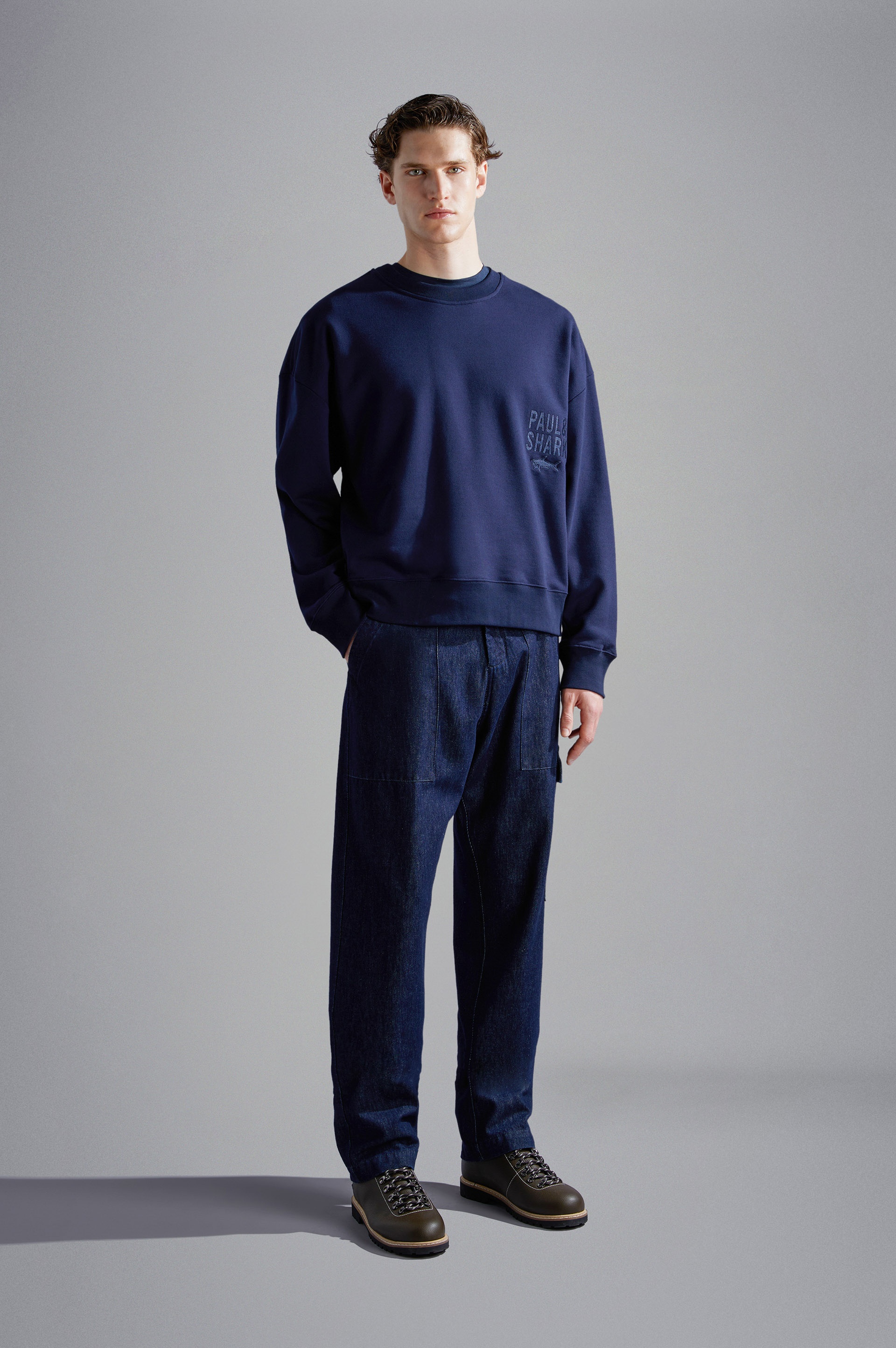 WINTER FLEECE COTTON SWEATSHIRT WITH EMBROIDERY - 2