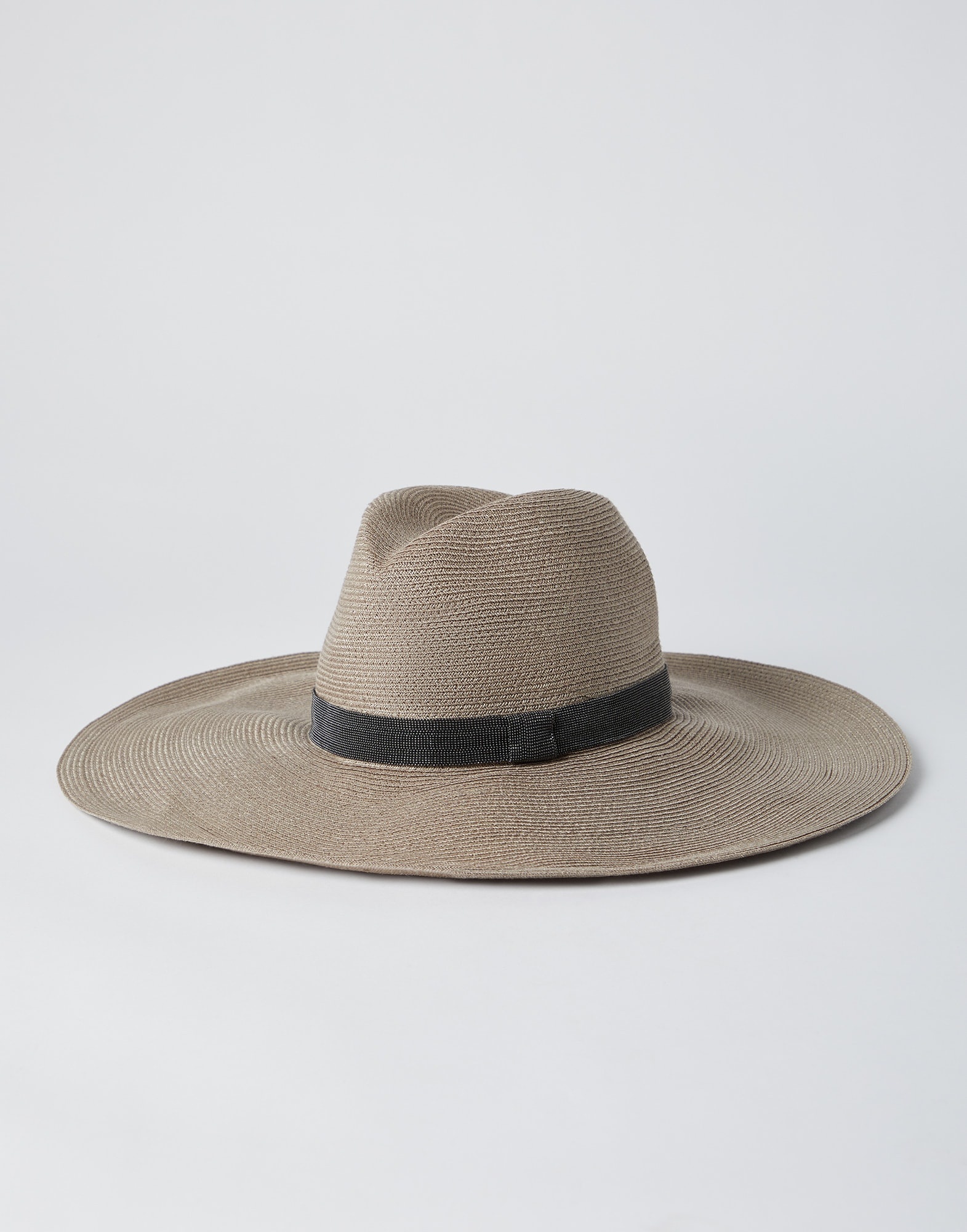 Brunello Cucinelli Hemp and cotton hat with precious band