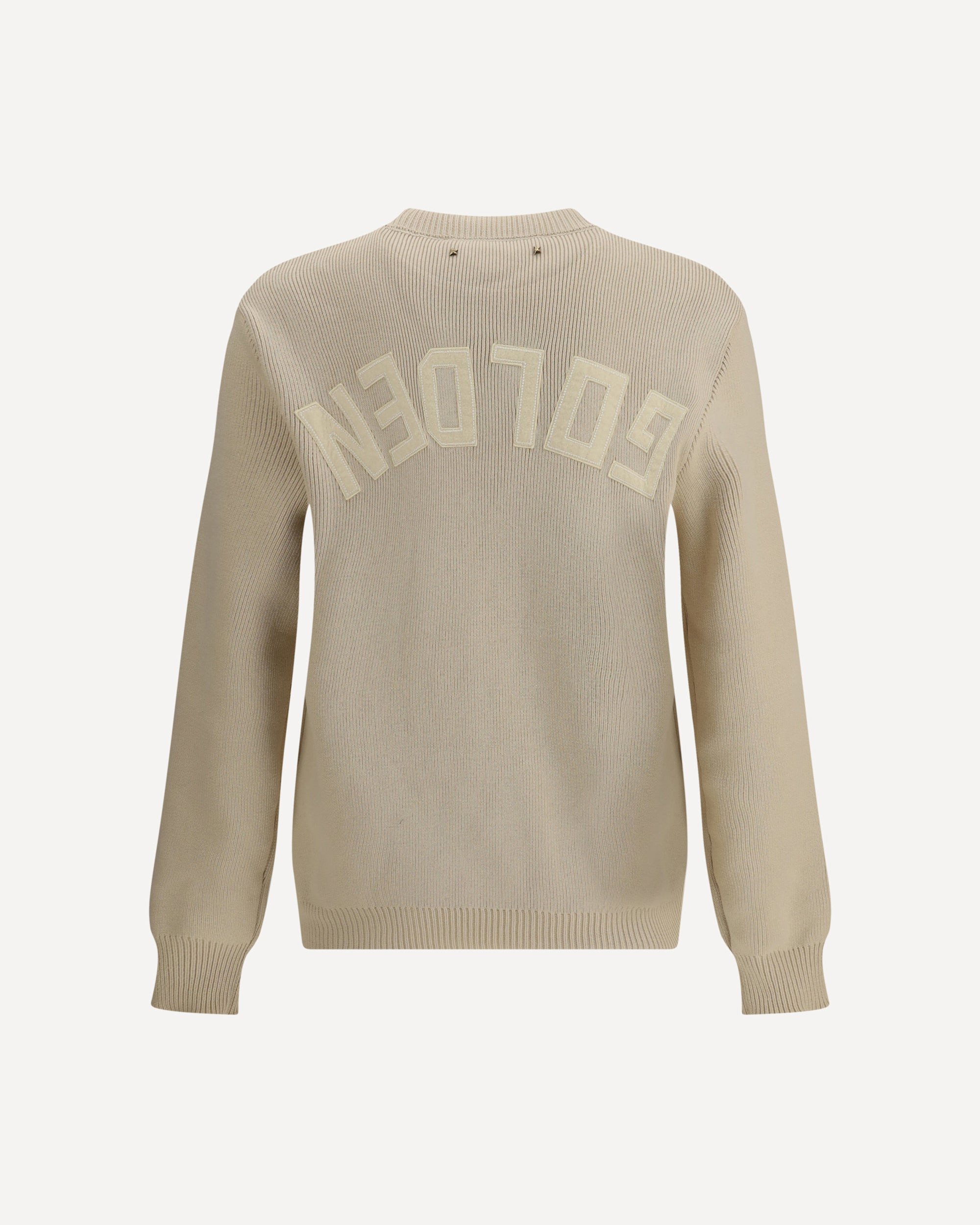 Beige ribbed-knit sweater - 2