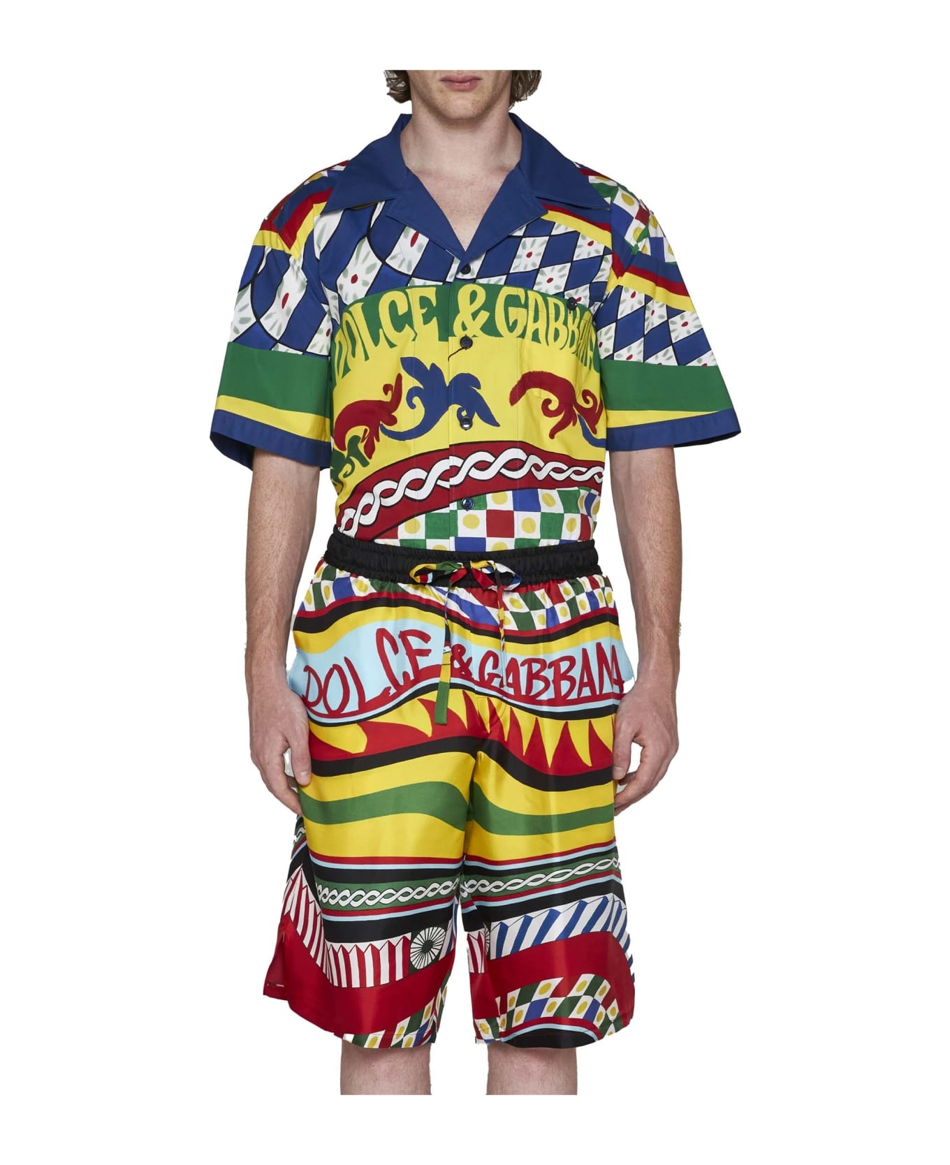 Printed Satin Bermuda Shorts - 3