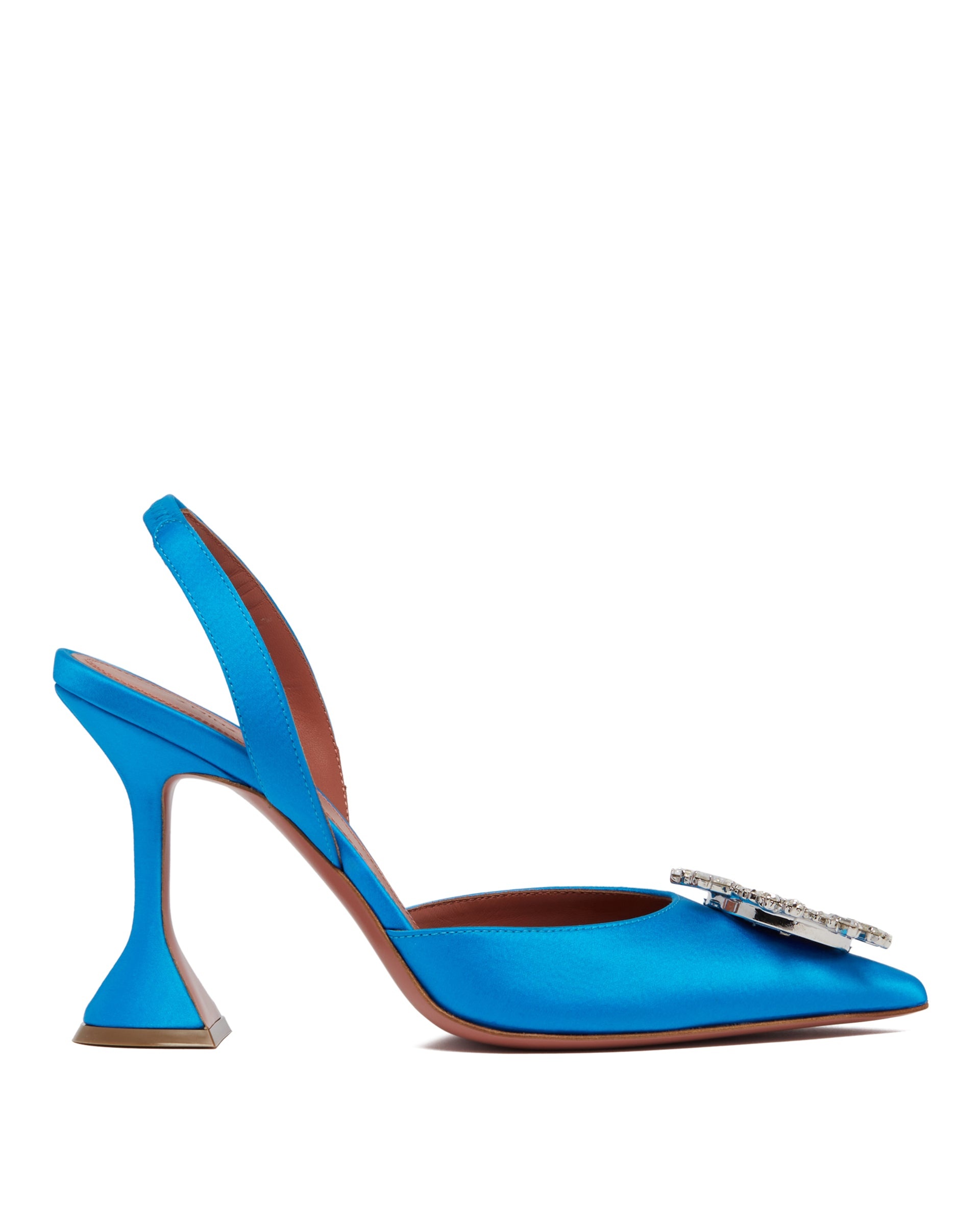 Blue Satin Begum Sandals - 1