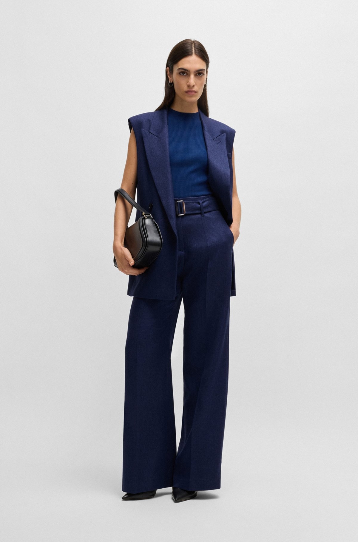 RELAXED-FIT TROUSERS IN A LINEN BLEND - 3