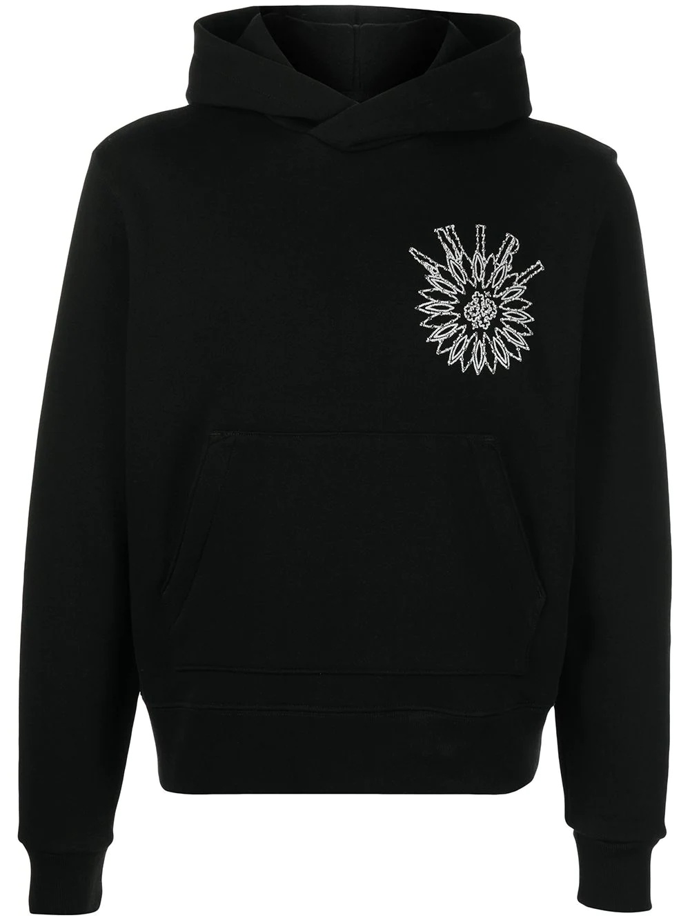 rhinestone-embellished graphic-logo hoodie - 1