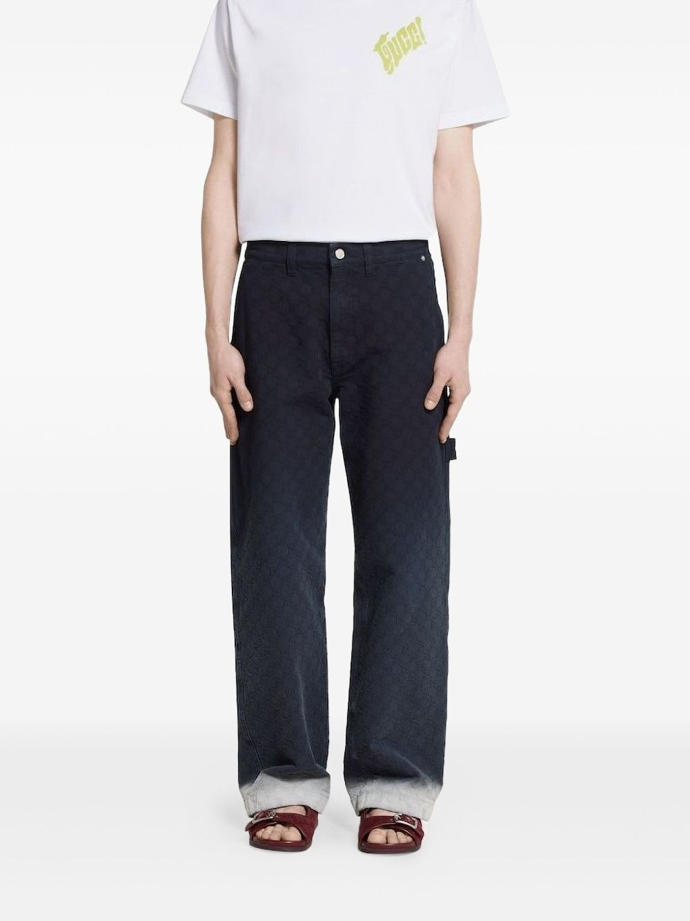 GG monogram-dyed trousers - 3