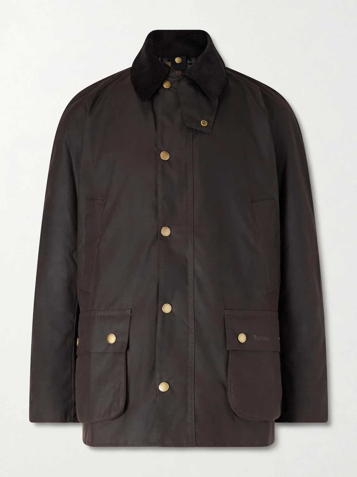 Ashby Corduroy-Trimmed Waxed-Cotton Jacket - 1