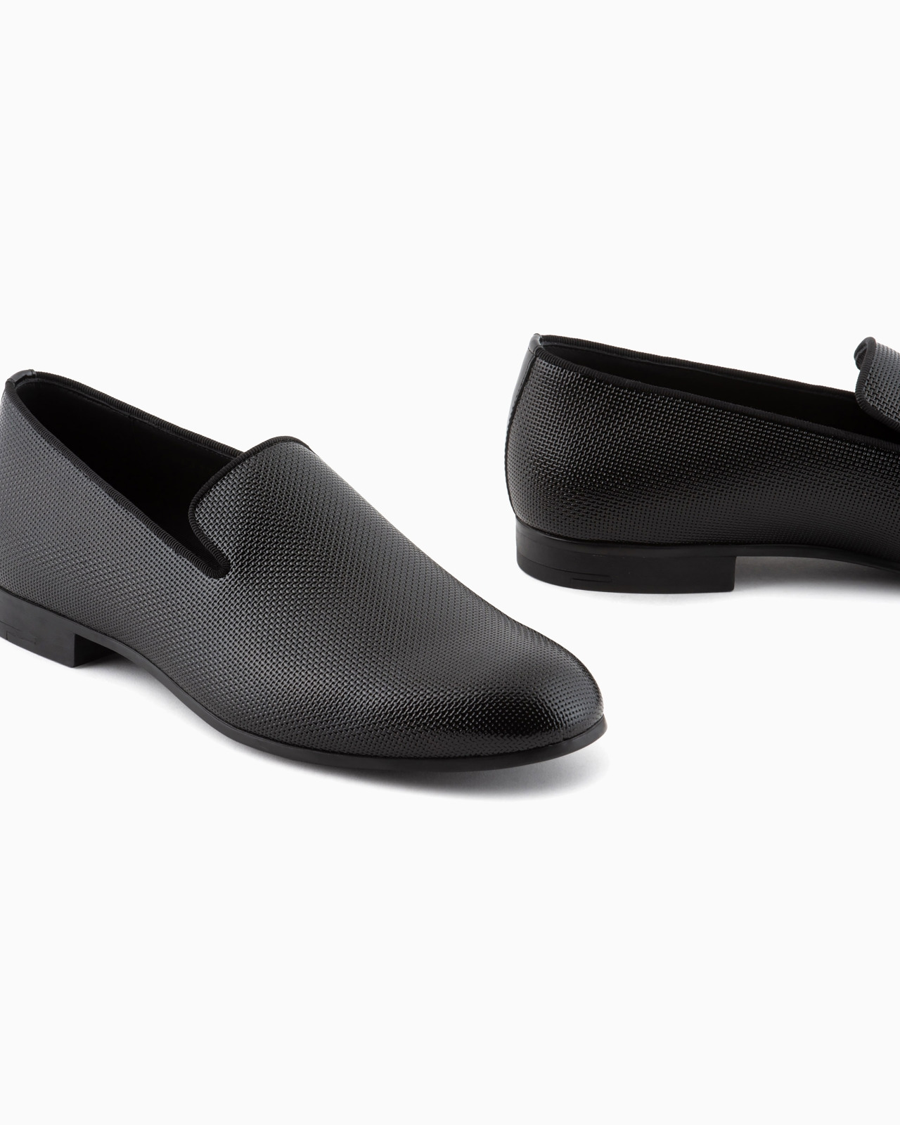 Braided-print patent-leather loafers - 5