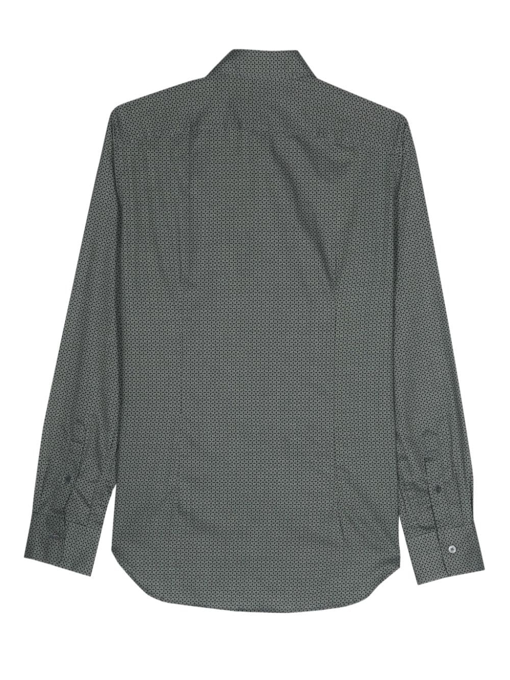 geometric-pattern cotton shirt - 2