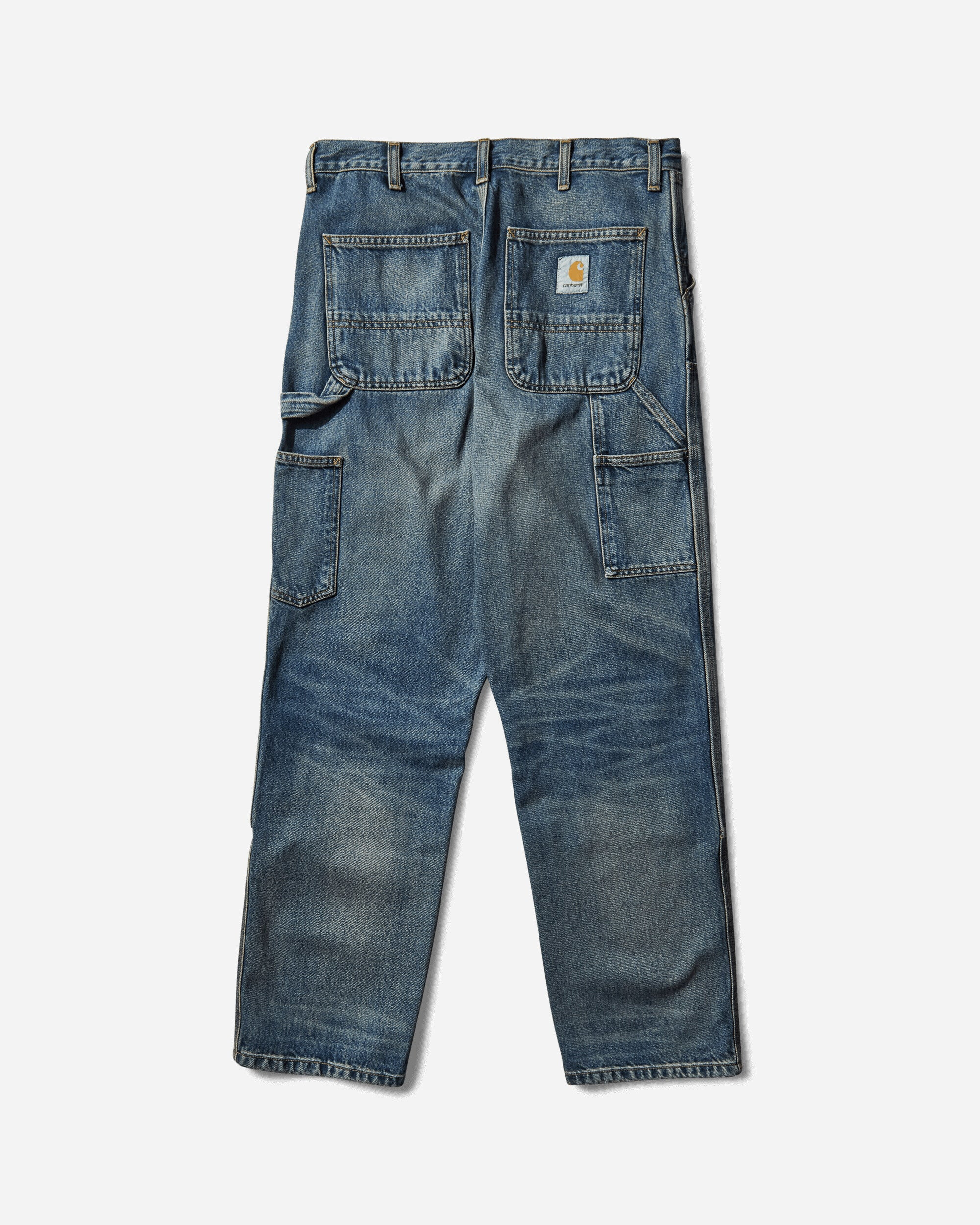 Men's Single Knee Pants Blue (Worn Used Wash) - 2
