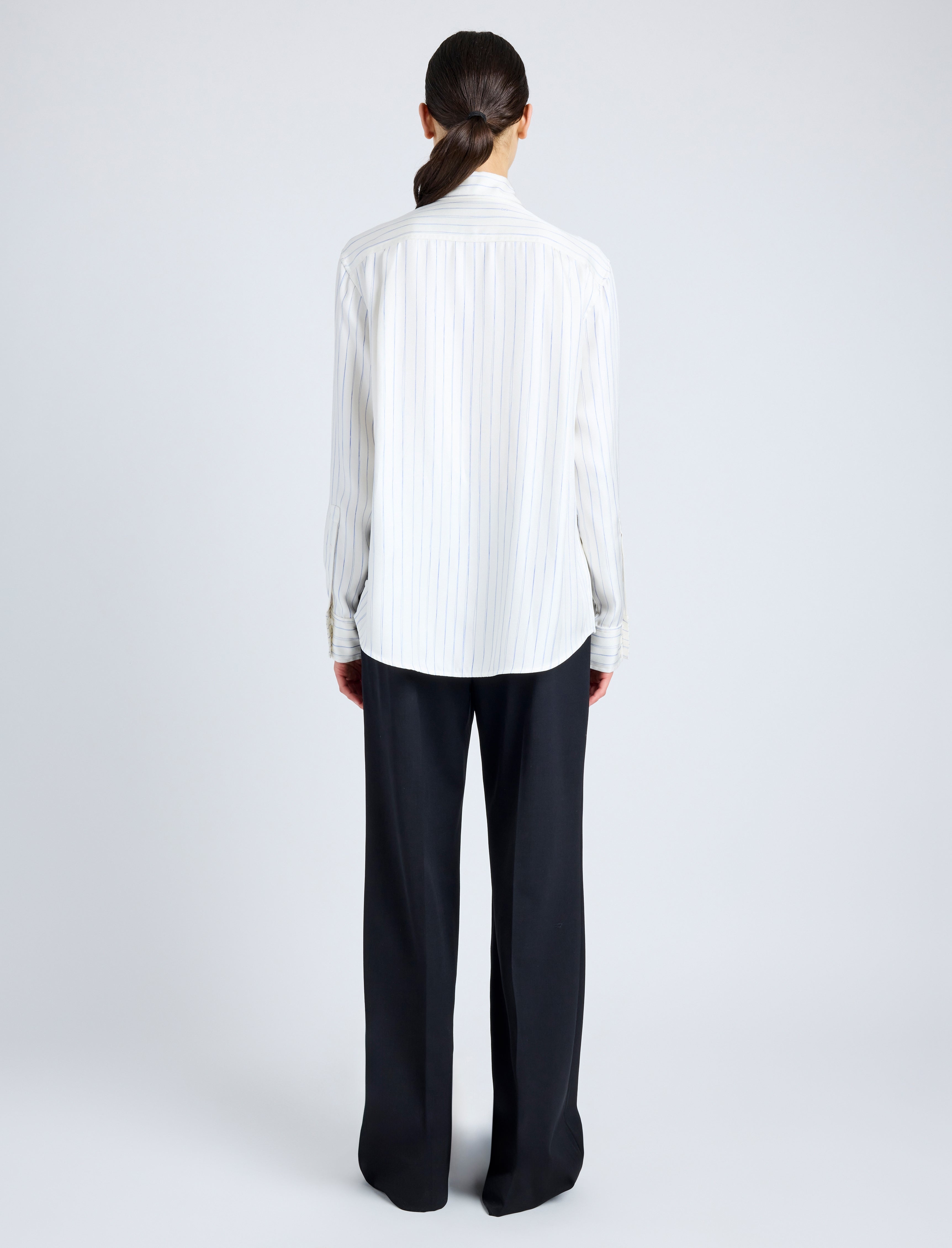 Savannah Pant in Wool Gabardine Suiting - 4