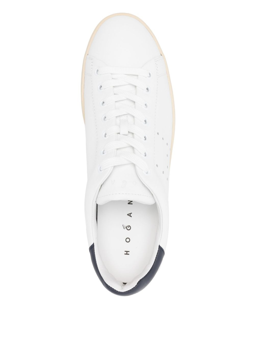 perforated leather sneakers - 4