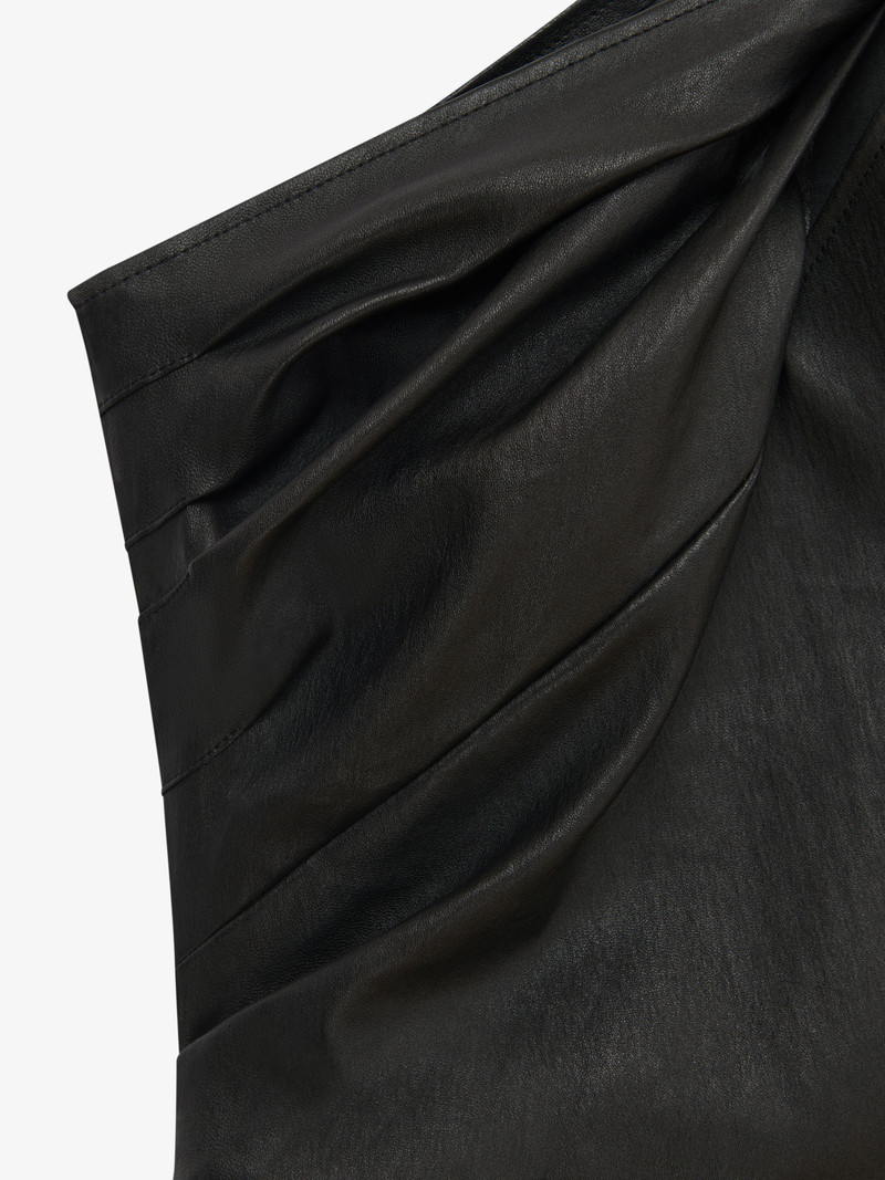 ASYMMETRICAL MINI DRESS IN LEATHER 5