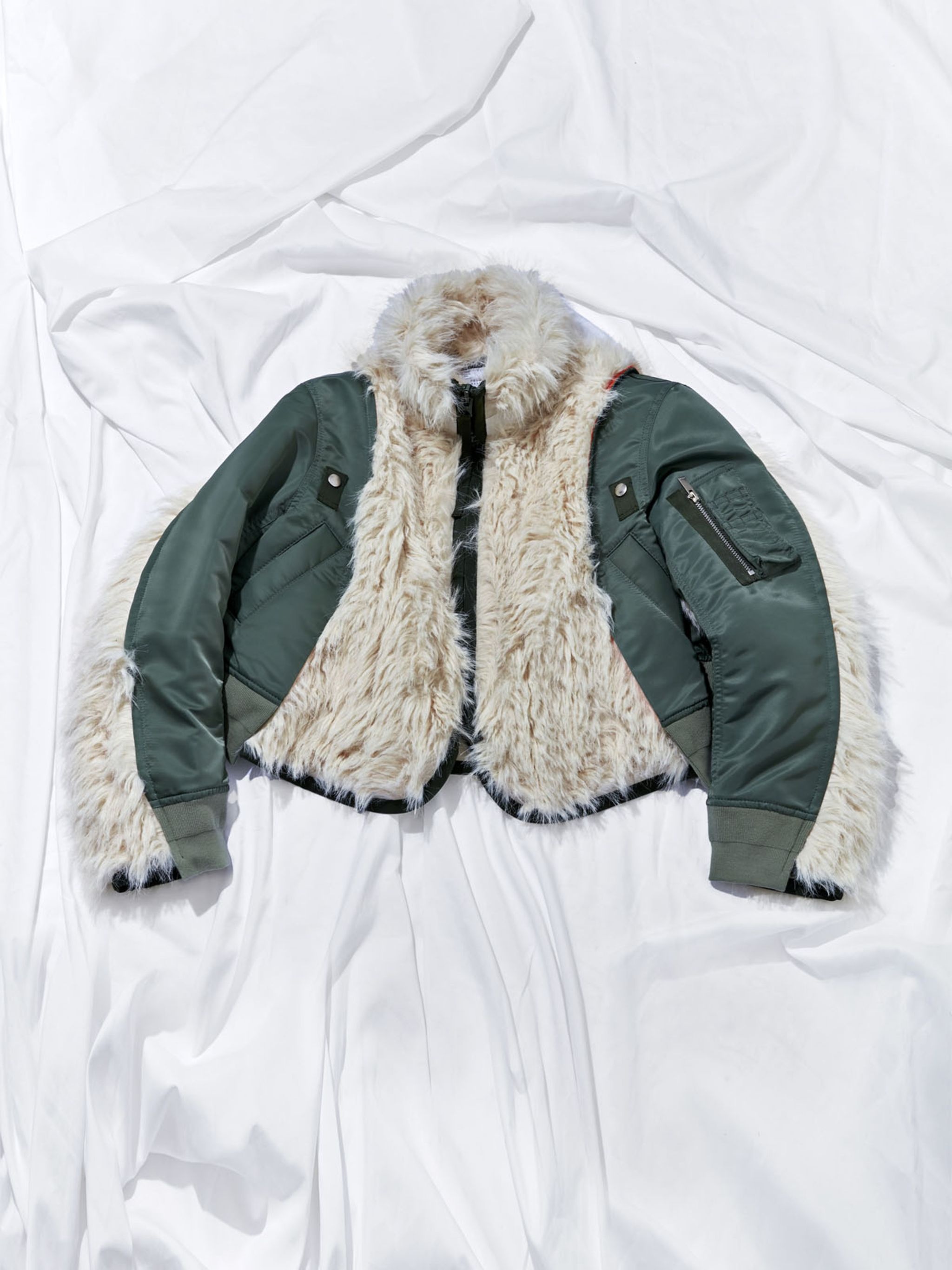 Faux Fur x Nylon Twill Blouson - 2