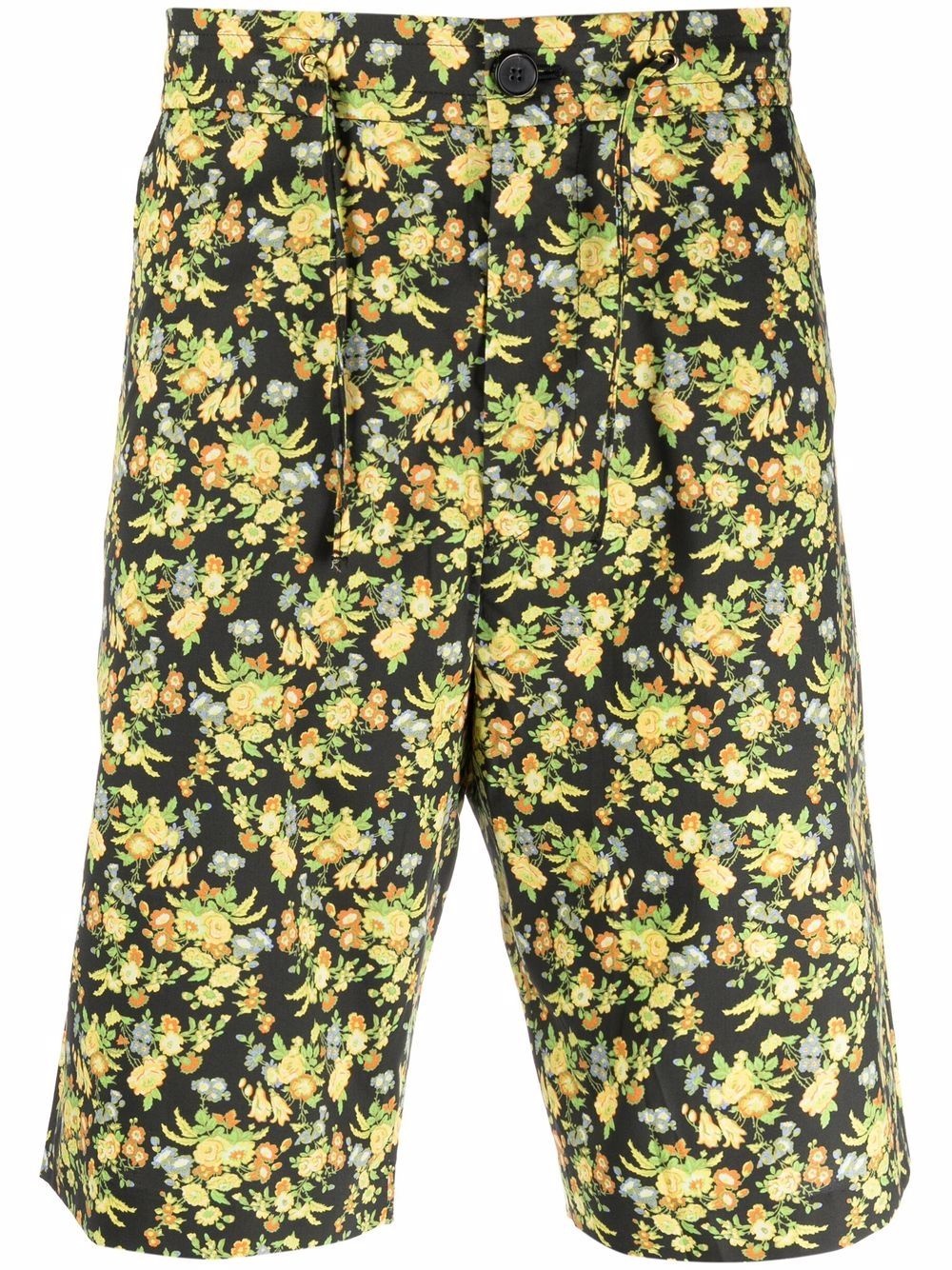 floral-print lyocell-blend shorts - 1