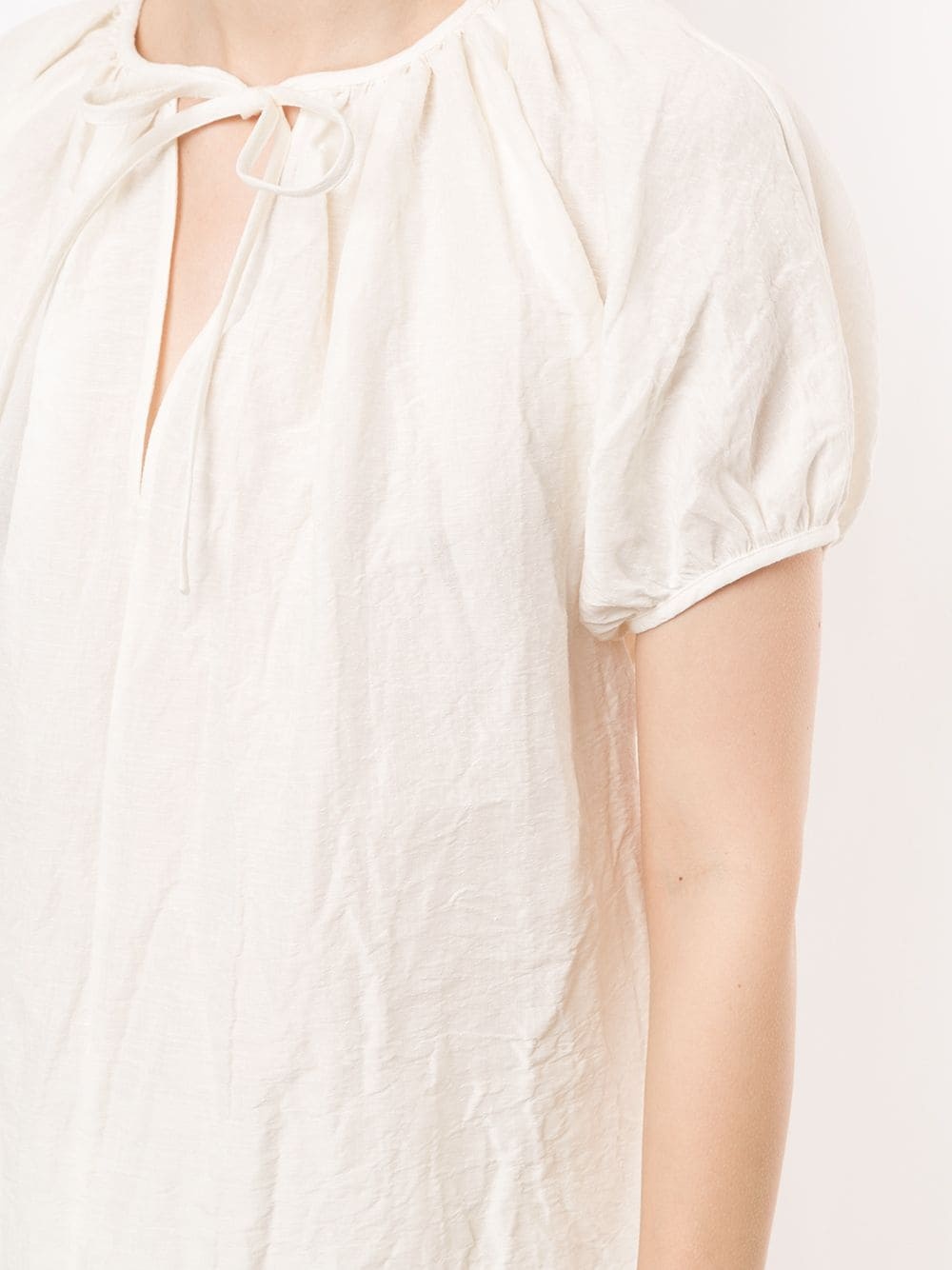 cap sleeve cut-out detail blouse - 5