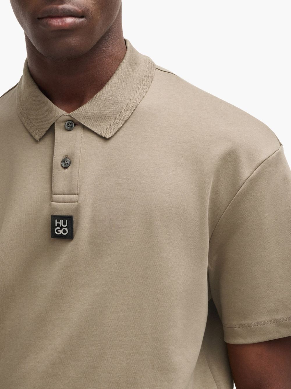 logo-patch polo shirt - 5