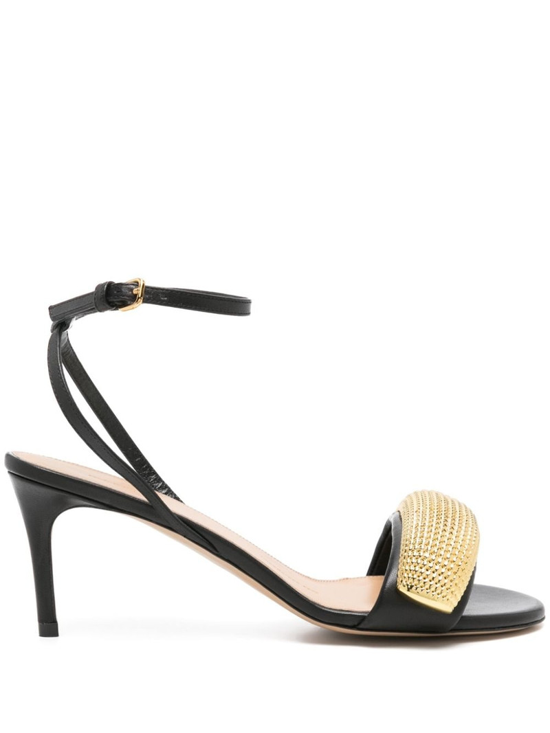 Poppy 70mm leather sandals 1