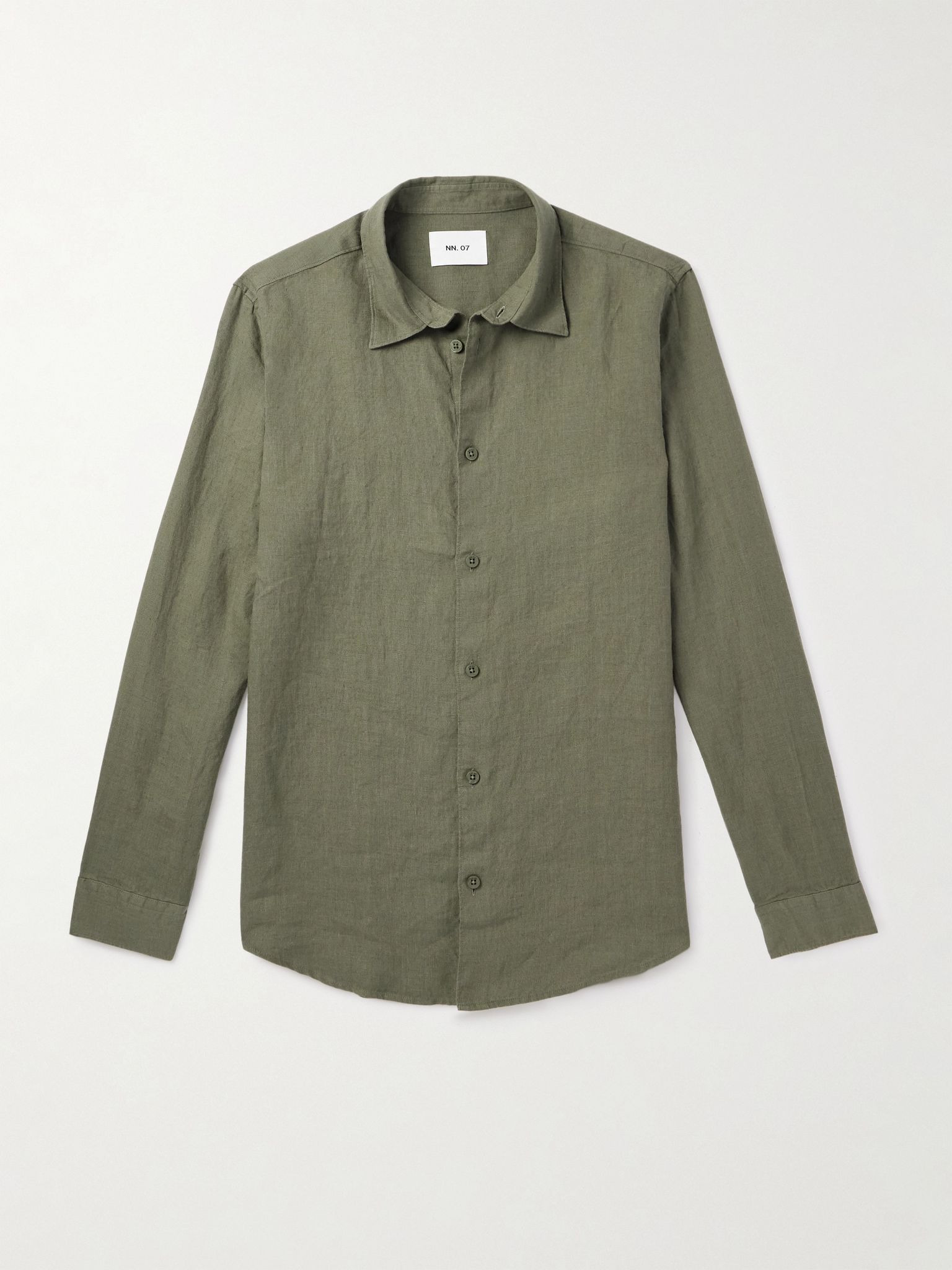 Enzo 5708 Linen Shirt Green - 1