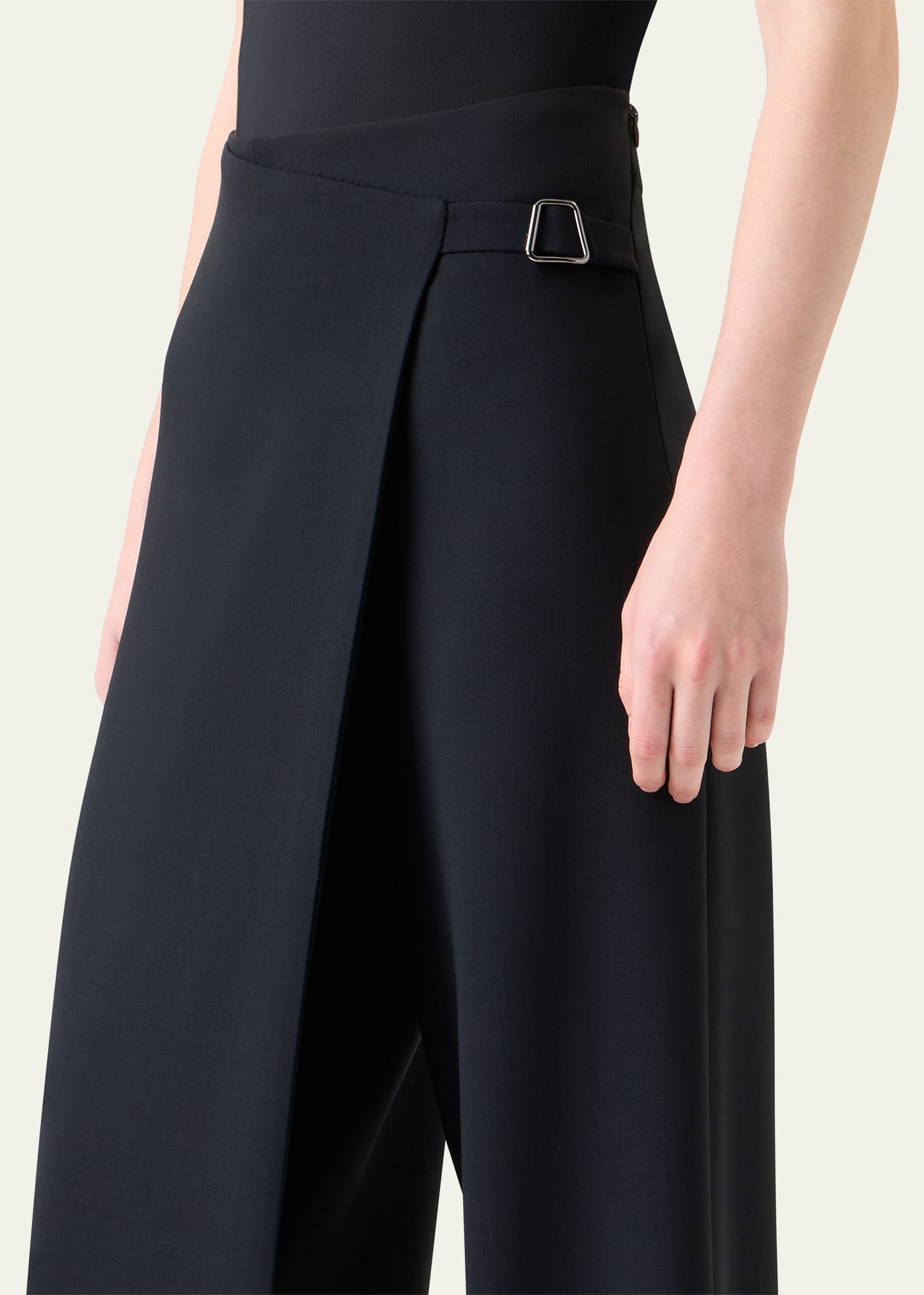 Foss Asymmetric Wrap-Panel Wide-Leg Pants - 5
