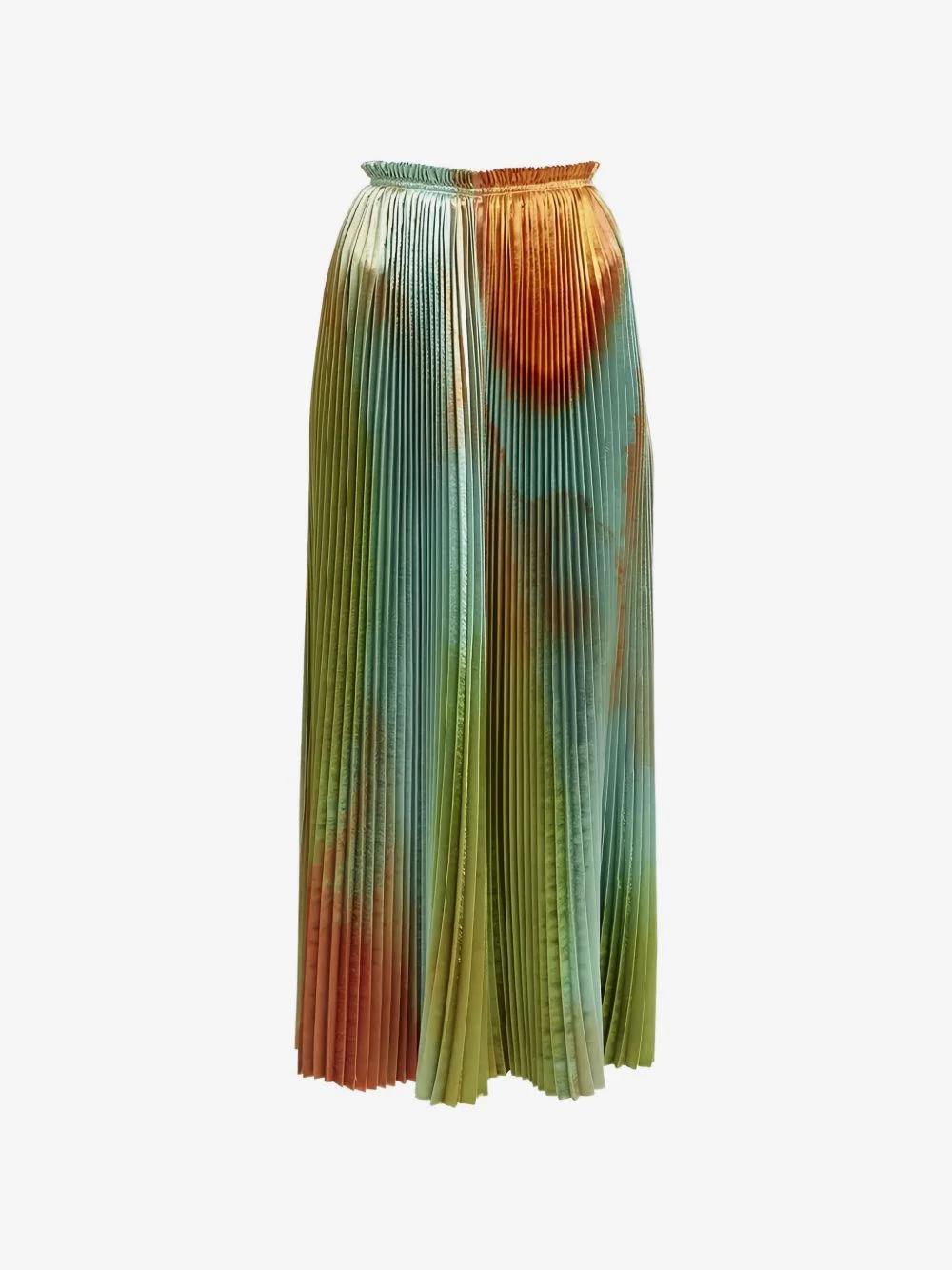 pleated abstract-print skirt - 1