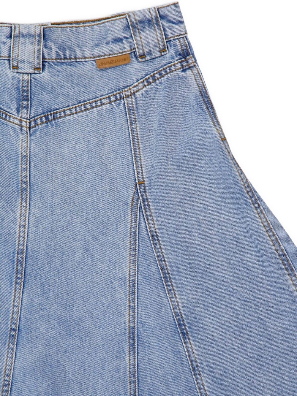 denim flared skirt - 4