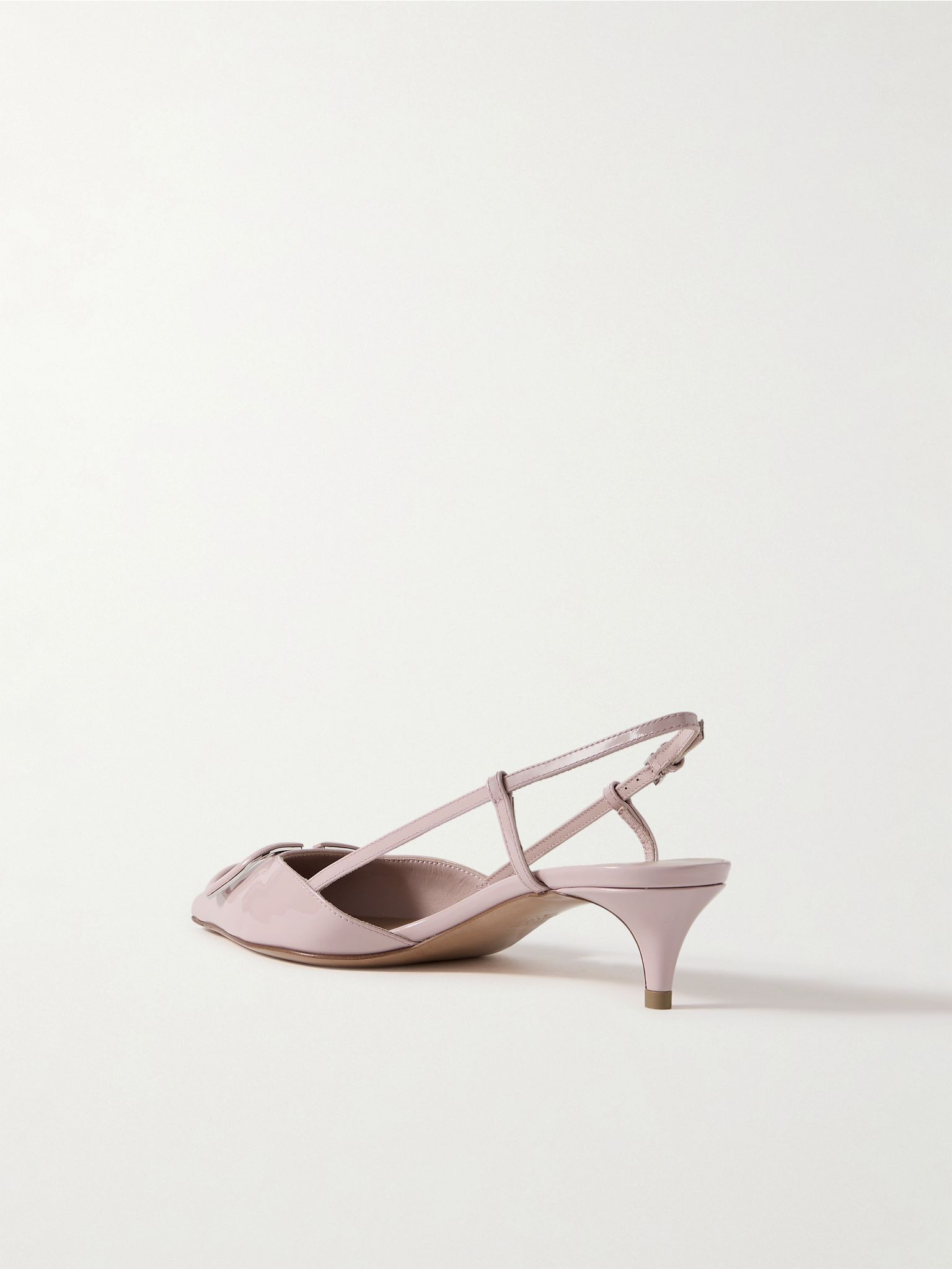 VLOGO 40 patent-leather slingback pumps Antique rose - 3