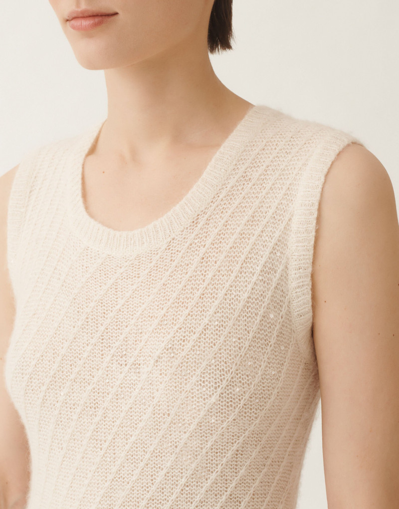 Wool and silk dress with sequins 5