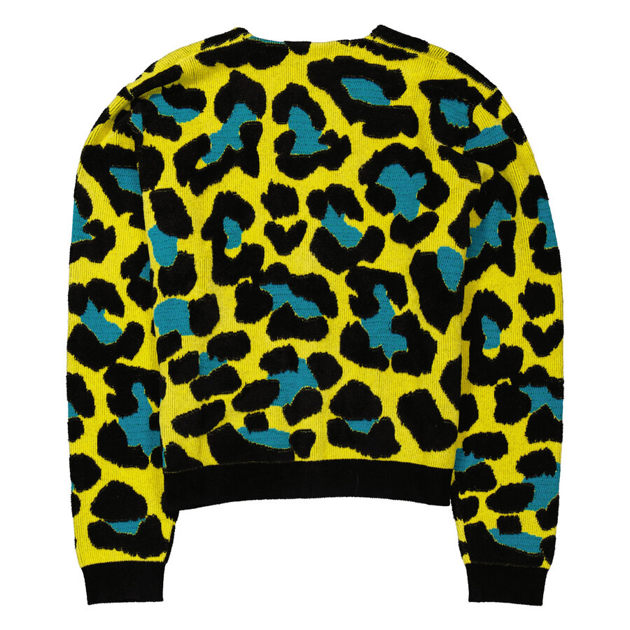 Versace Long Sleeve Leopard Sweater - 6