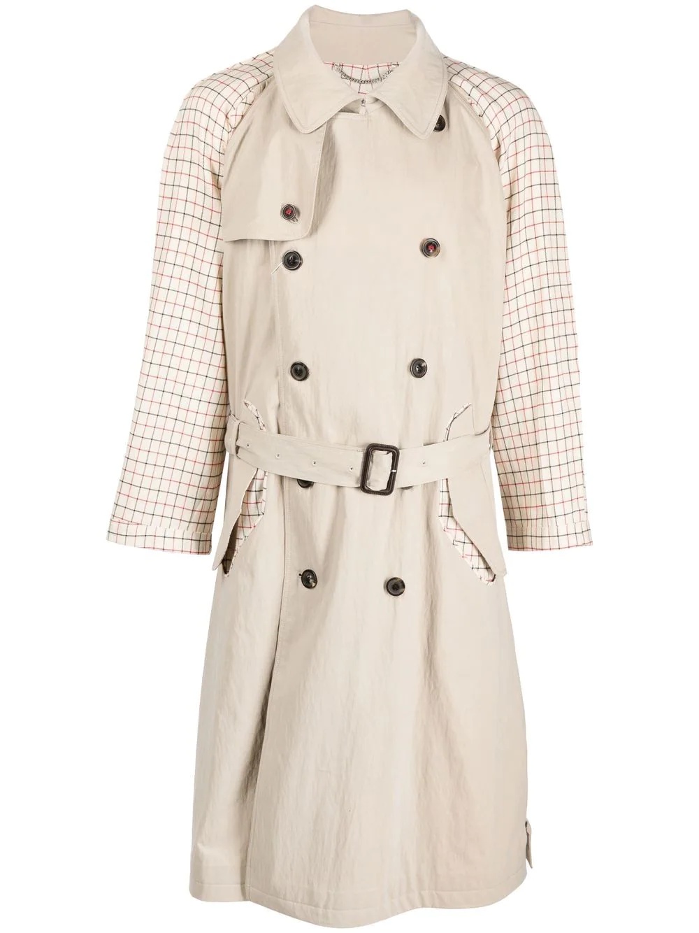 double-breasted trench coat - 1