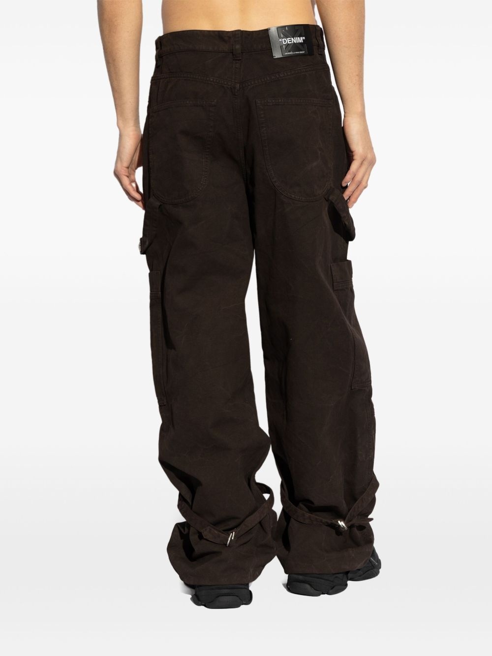 logo-embroidered cargo pants - 4