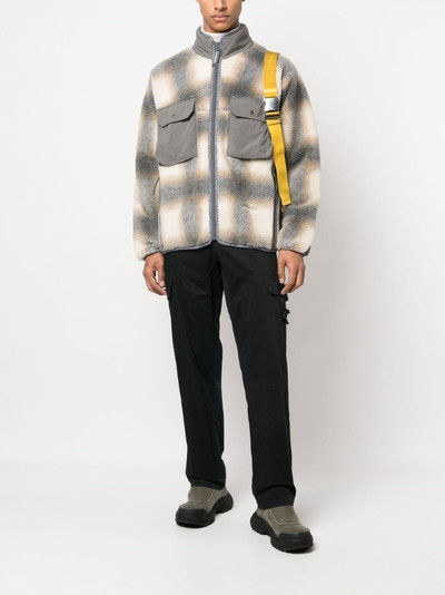 and Wander plaid-check zipped-up jacket outlook