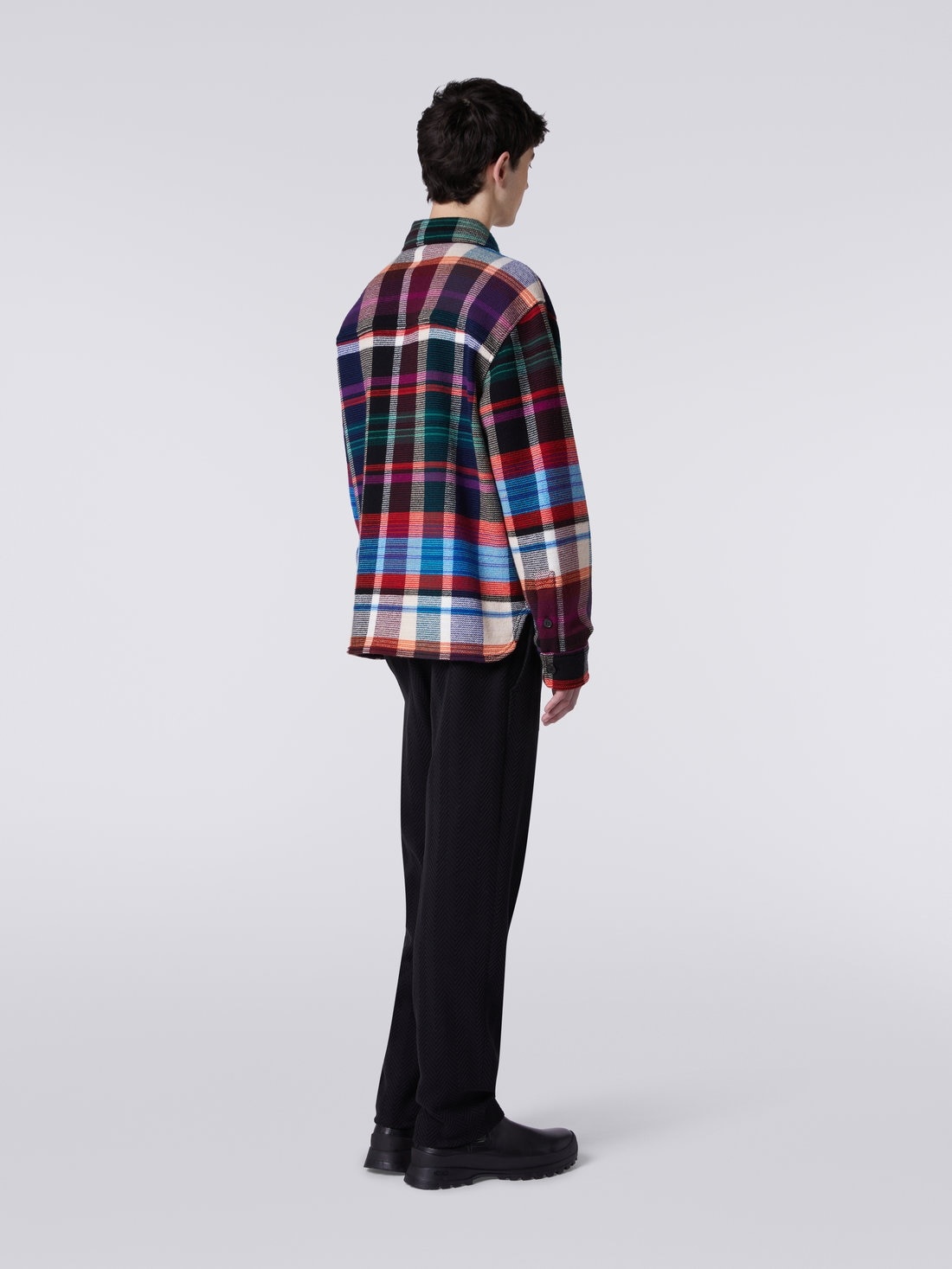 Wool and cotton overshirt - 4