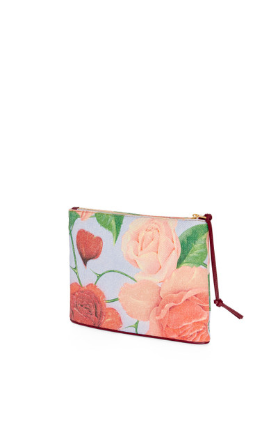 Loewe Roses oblong pouch in denim outlook