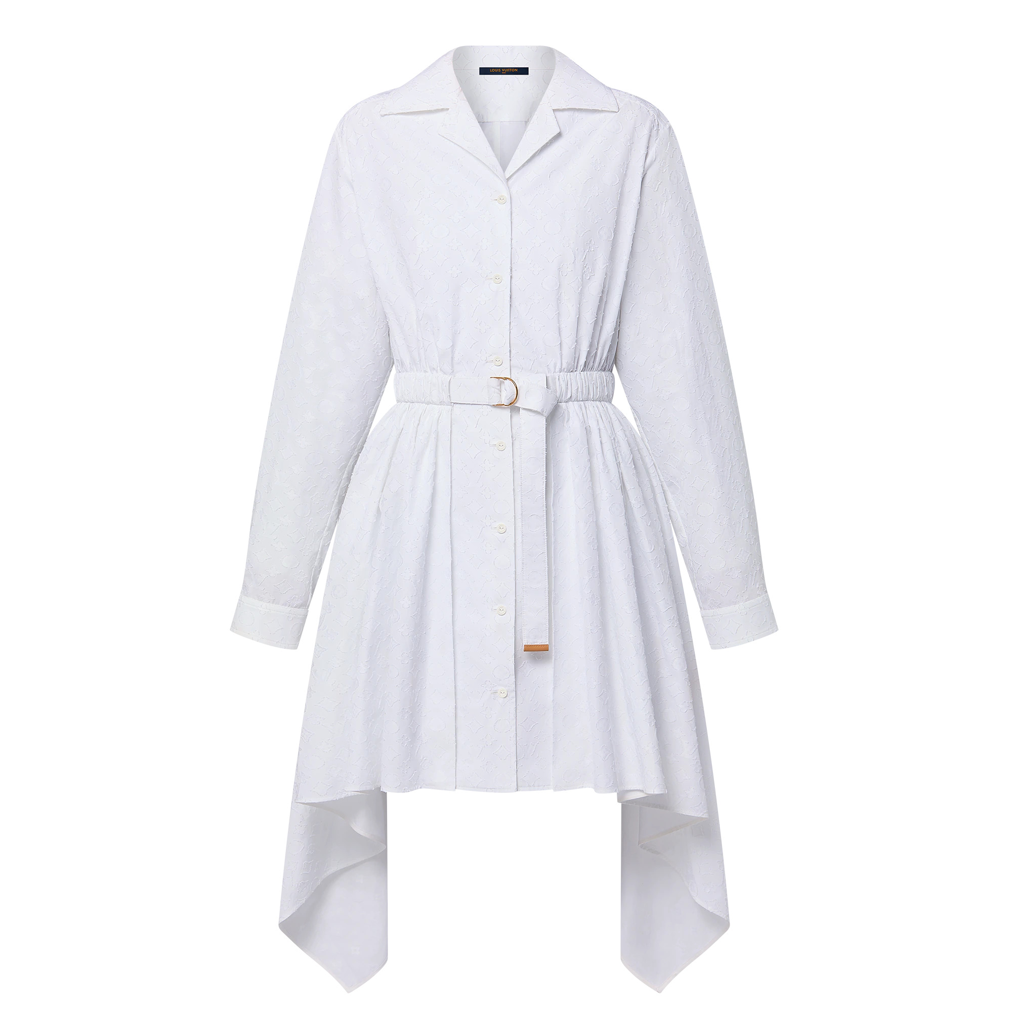 Monogram Fil Coupé Belted Shirt Dress - 1