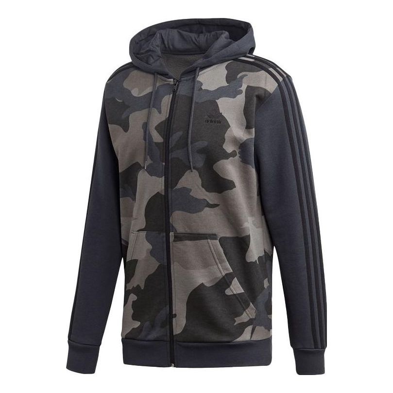 adidas Originals 'Camo' Full Zip Hoodie 'Carbon' ED7073 - 1