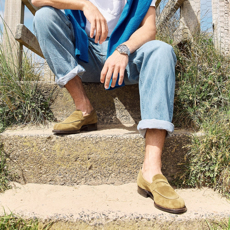 Bristol - Avocado Janus Calf Suede 4