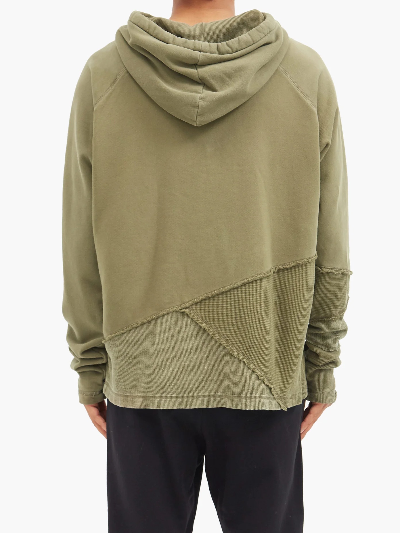 Fragmented cotton-jersey hooded sweater - 5