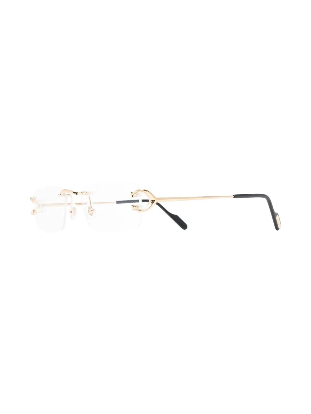 square-frame rimless glasses - 2