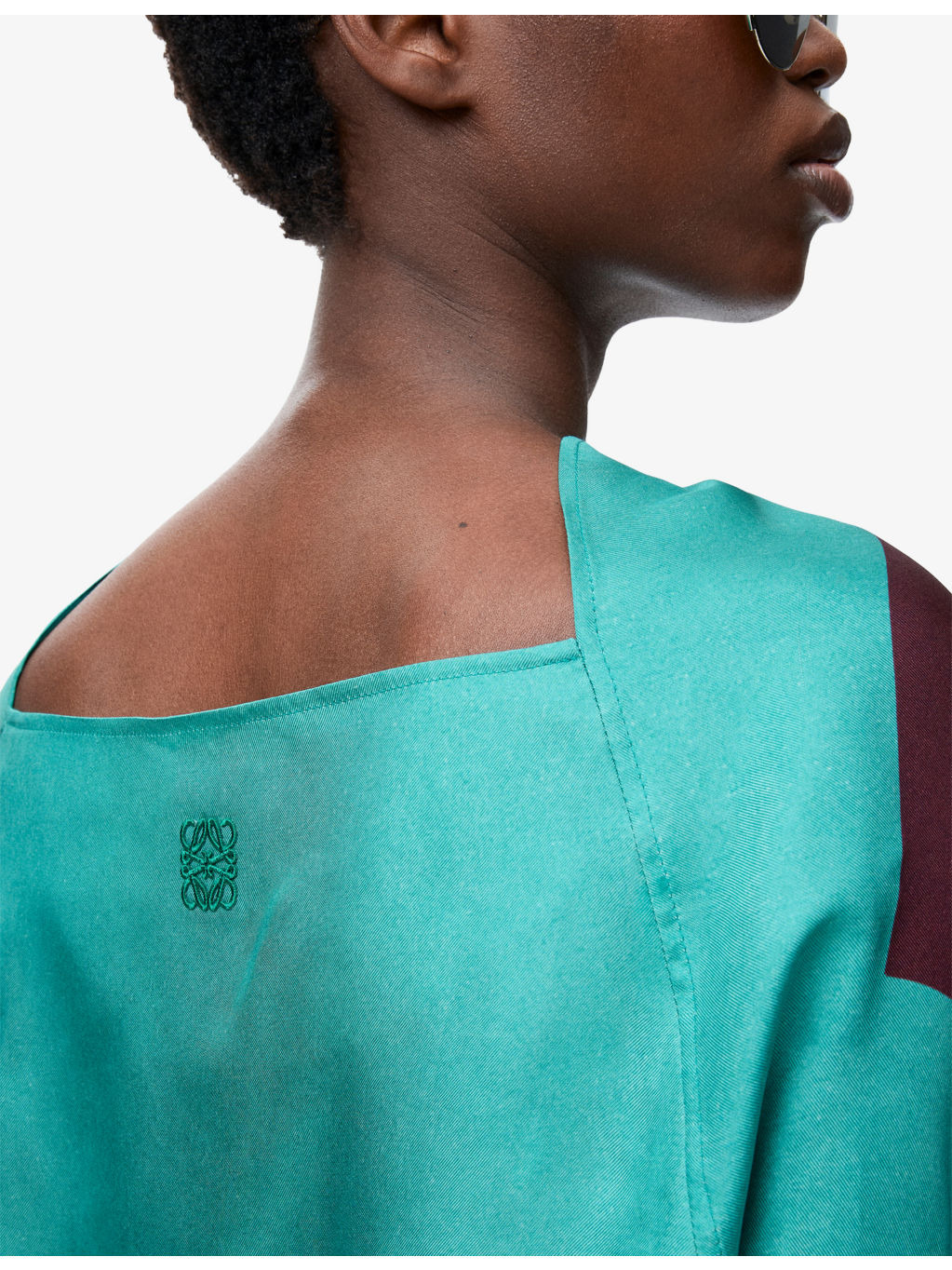 Colour-Block Silk Scarf Top - 5