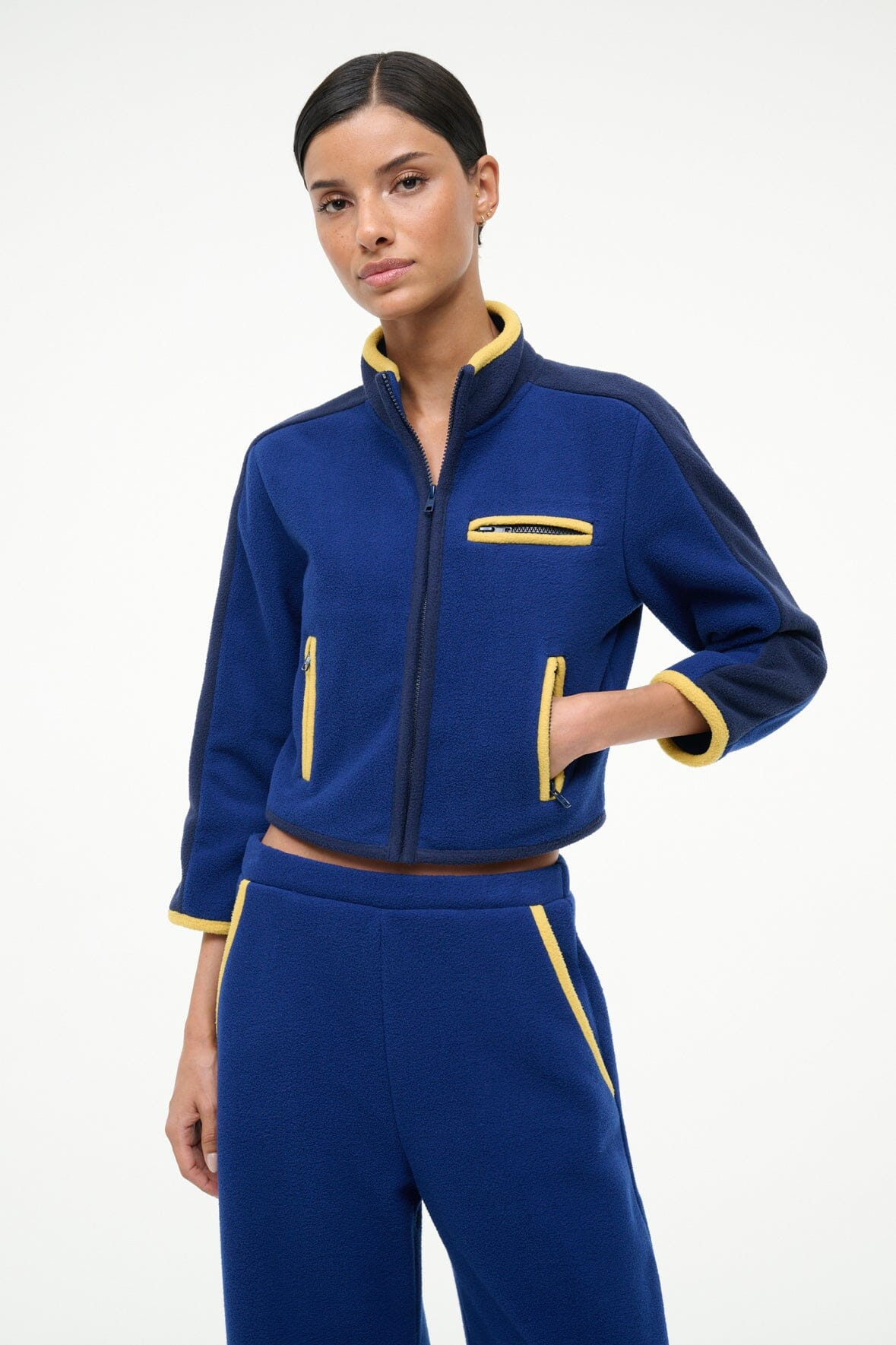 STAUD JETER JACKET ROYAL CHARTREUSE - 3