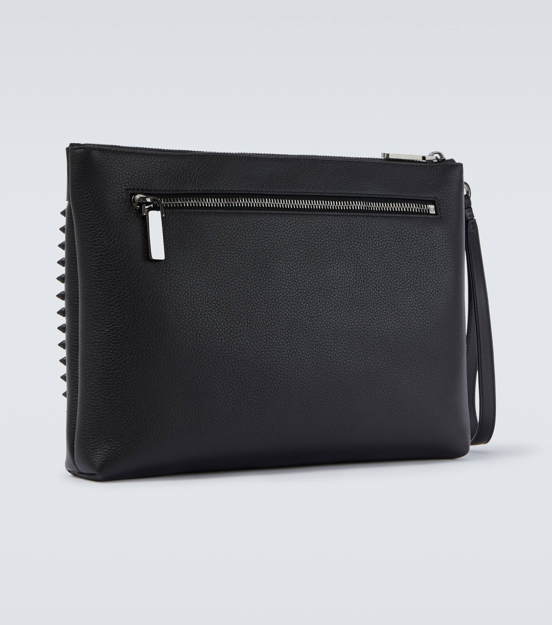 Funky stud-embellished leather pouch - 5