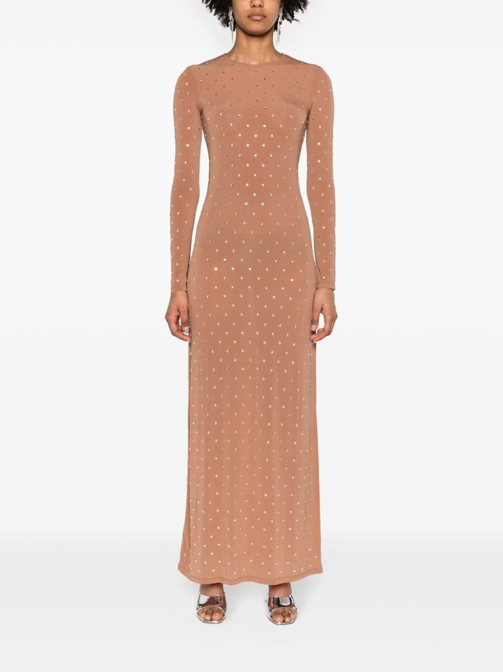 crystal-embellished maxi dress - 2