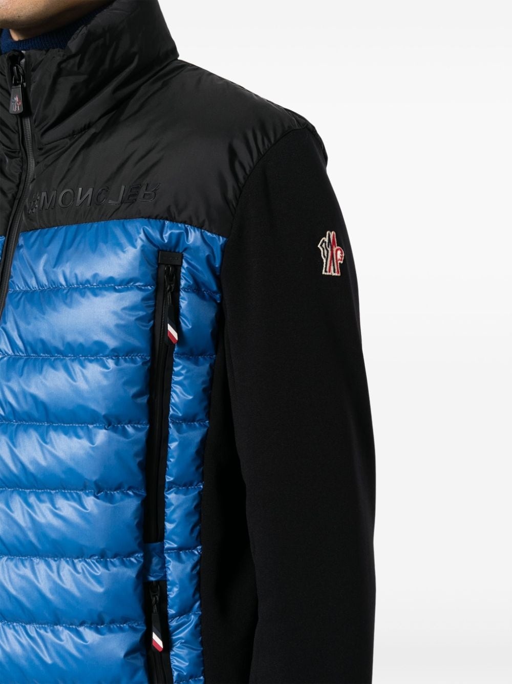 quilted-panel zip-up jacket - 5