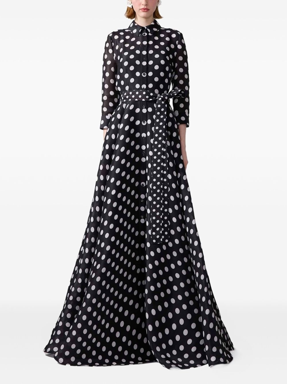 polka dot-pattern maxi dress - 2