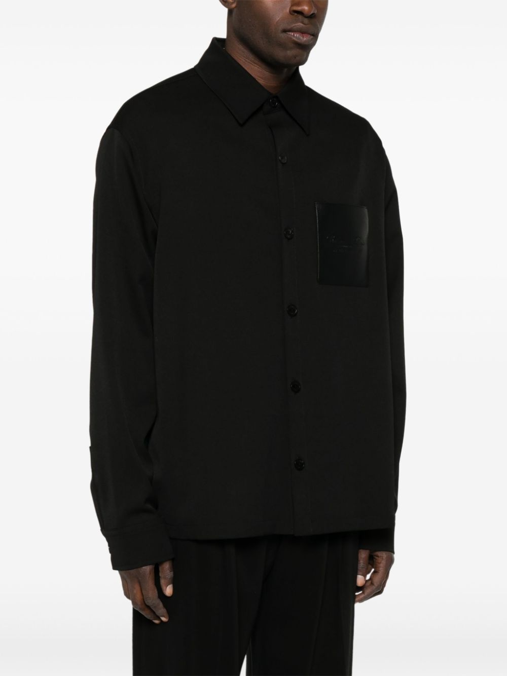 logo-debossed shirt - 3